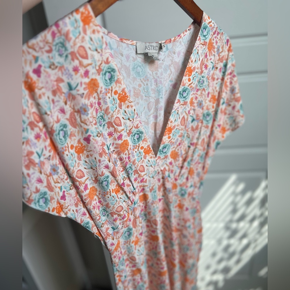 ASTRID - Floral Midi/Maxi Dress Made in Italy XS